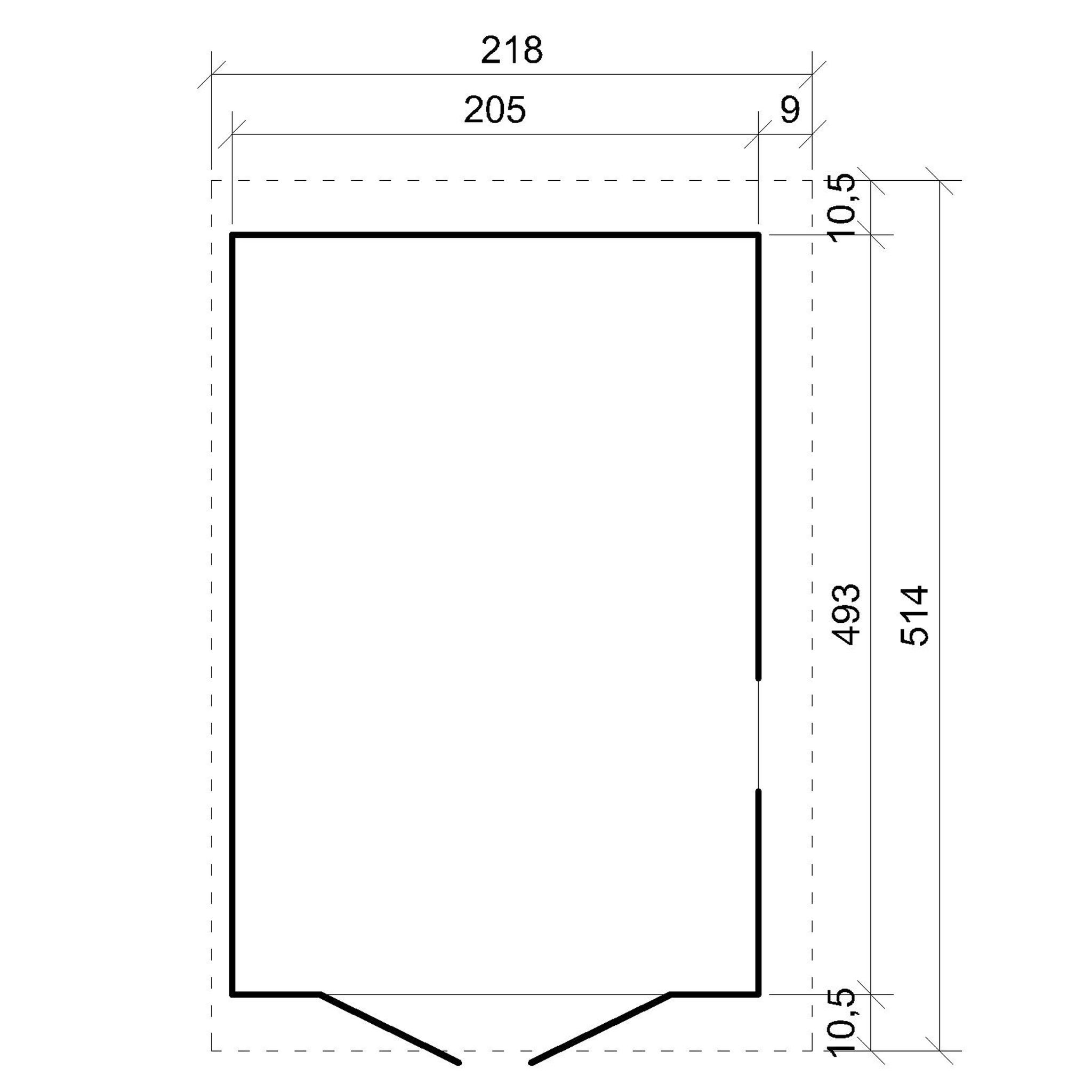 Voir la diapositive 5 : TIMBELA Abri de Jardin en Bois avec paroi latérale - 10 m2 M341A