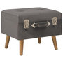 Voir la diapositive 1 : VIDAXL Tabouret de rangement 40 cm Gris Velours