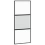 Voir la diapositive 2 : VIDAXL Porte coulissante noir 90x205 cm verre trempe aluminium