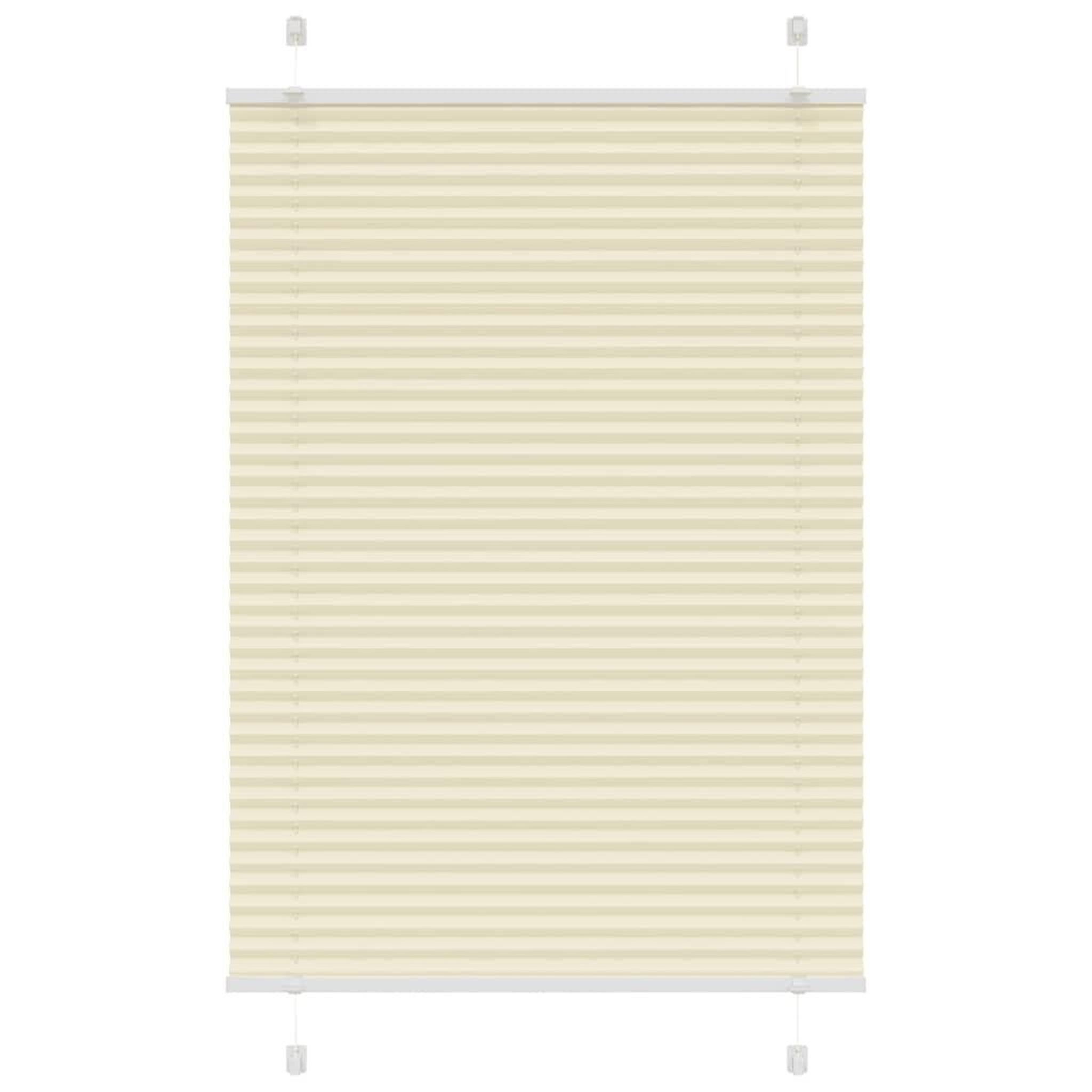 Voir la diapositive 4 : VIDAXL Store plisse creme 85x100 cm largeur du tissu 84,4 cm polyester