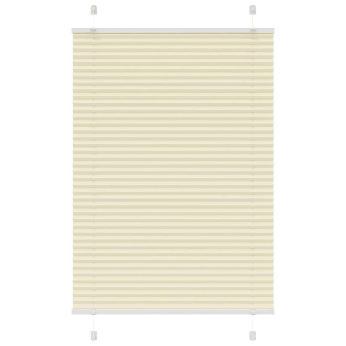 VIDAXL Store plisse creme 85x100 cm largeur du tissu 84,4 cm polyester