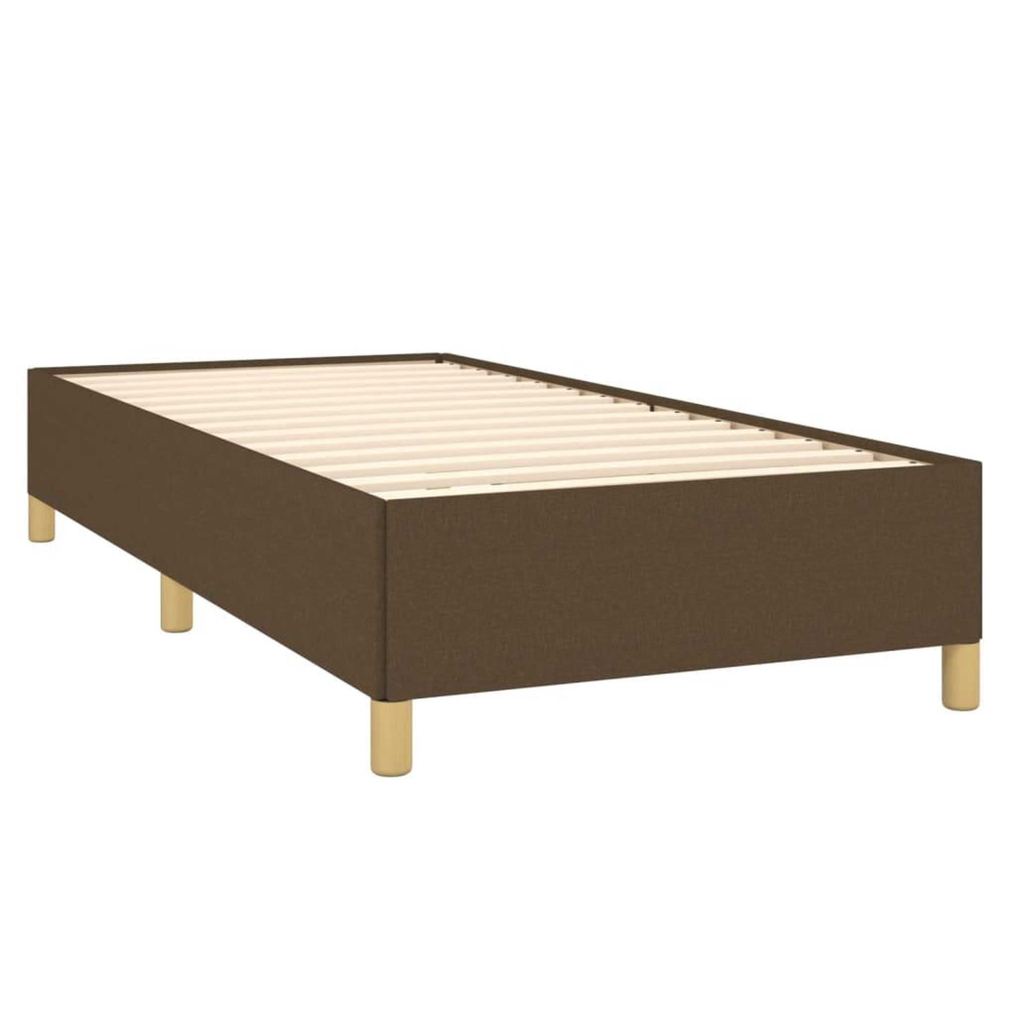 Voir la diapositive 4 : VIDAXL Sommier a lattes de lit avec matelas Marron fonce 80x200 cm