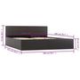 Voir la diapositive 6 : VIDAXL Cadre de lit a rangement hydraulique Gris Similicuir 160x200 cm