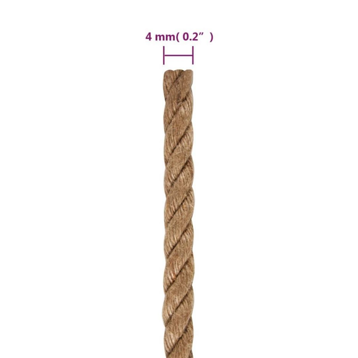 VIDAXL Corde de jute 100 m de long 4 mm d'epaisseur