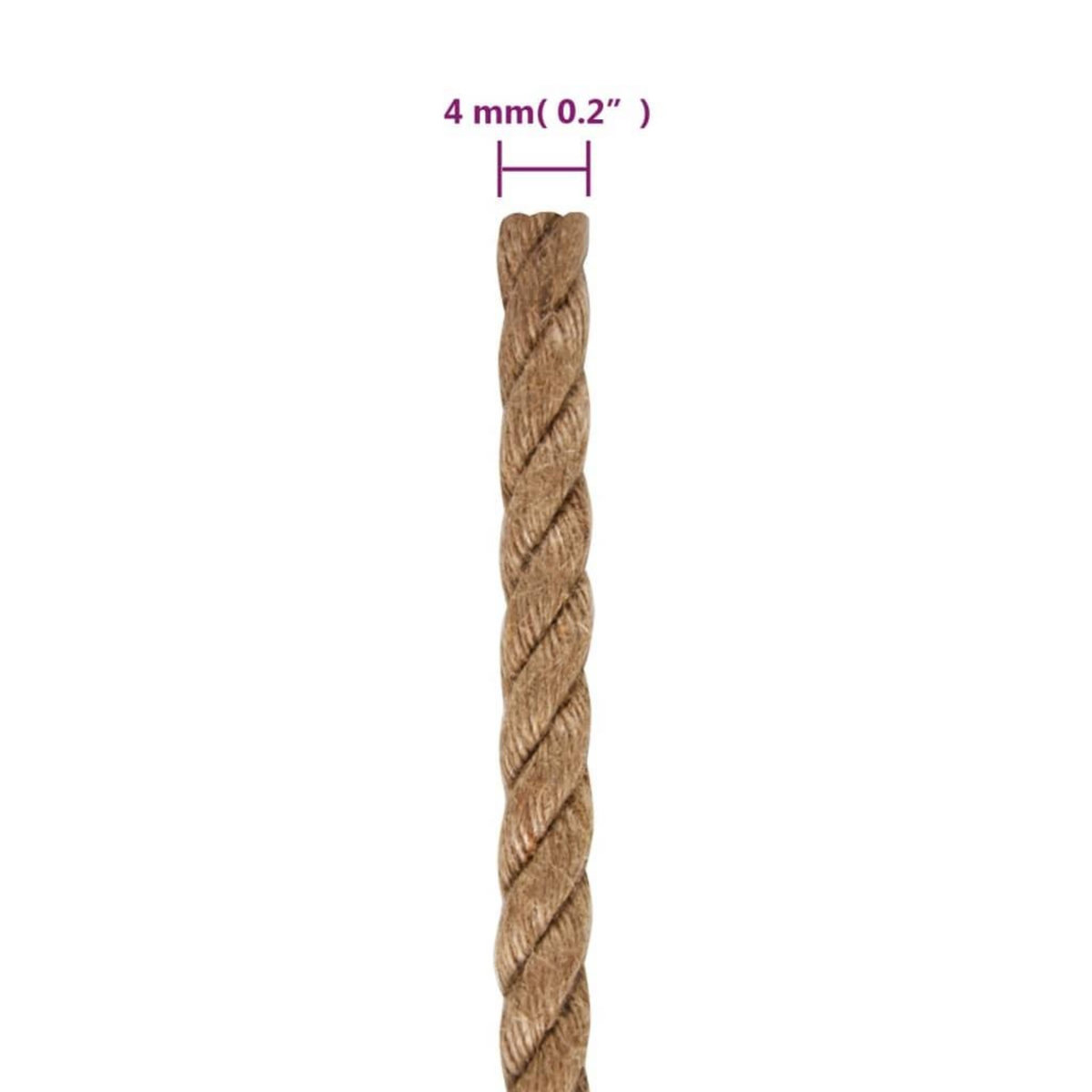 VIDAXL Corde de jute 100 m de long 4 mm d'epaisseur