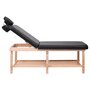 VIDAXL Table de massage a 2 zones Noir Similicuir