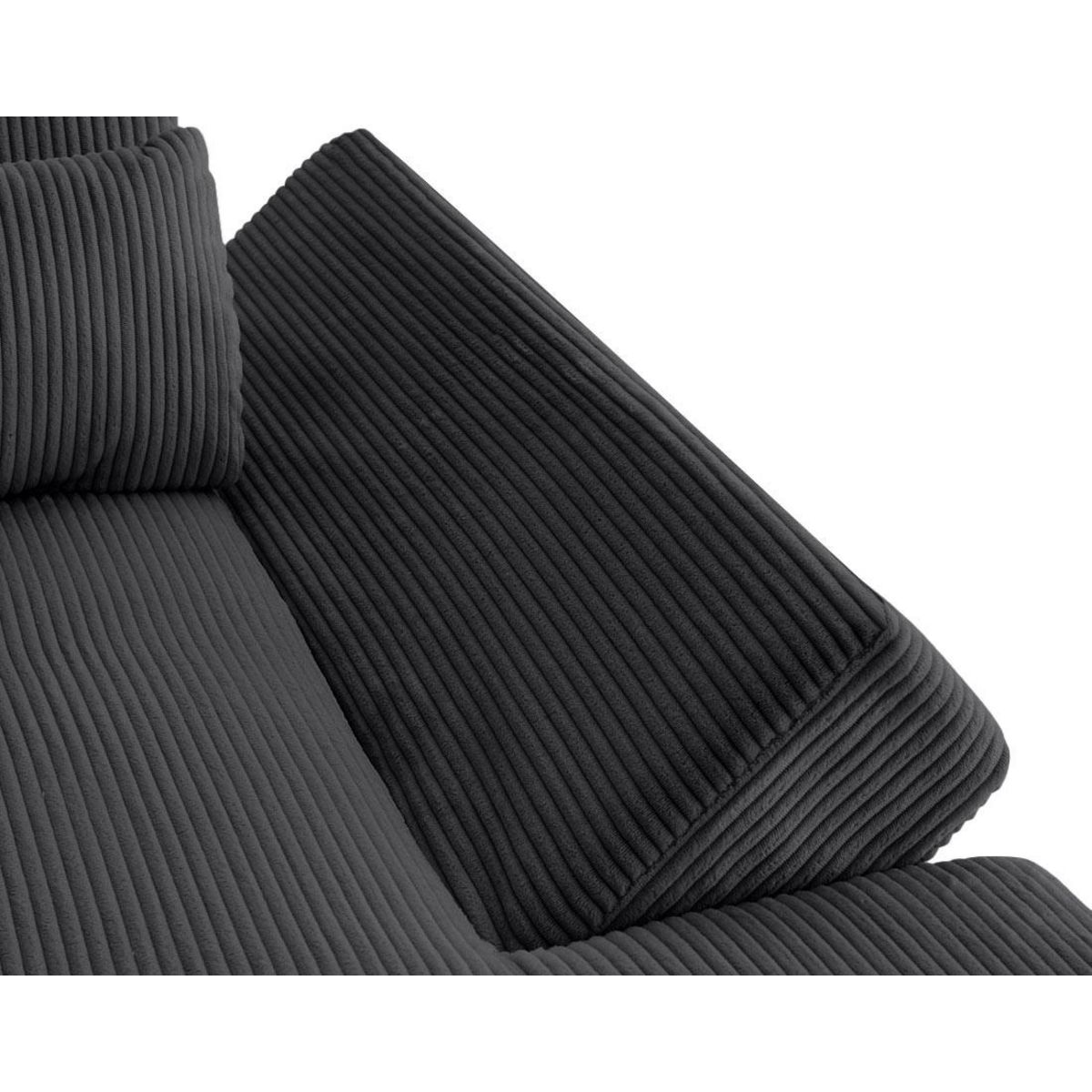 LISA DESIGN Vermont s - canapé panoramique d'angle gauche 7 places en velours côtelé