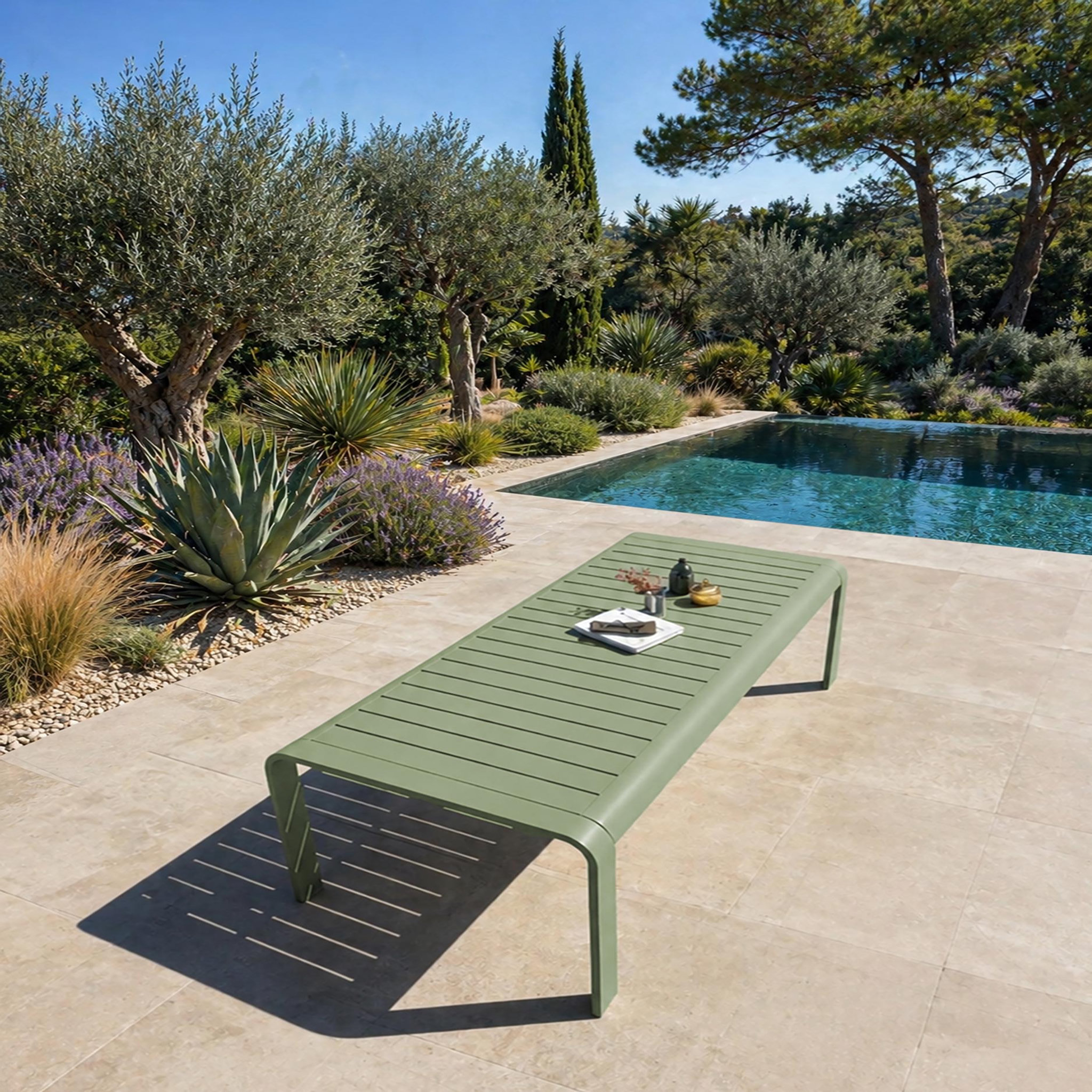 Voir la diapositive 3 : DCB GARDEN Table de jardin en aluminium