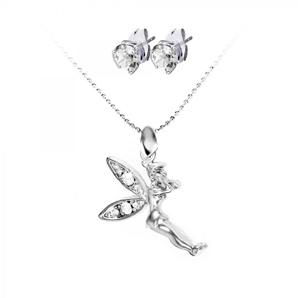 SC CRYSTAL Collier fée SC Crystal orné de Cristaux scintillants