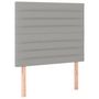 Voir la diapositive 4 : VIDAXL Tete de lit a LED Gris clair 80x5x118/128 cm Tissu