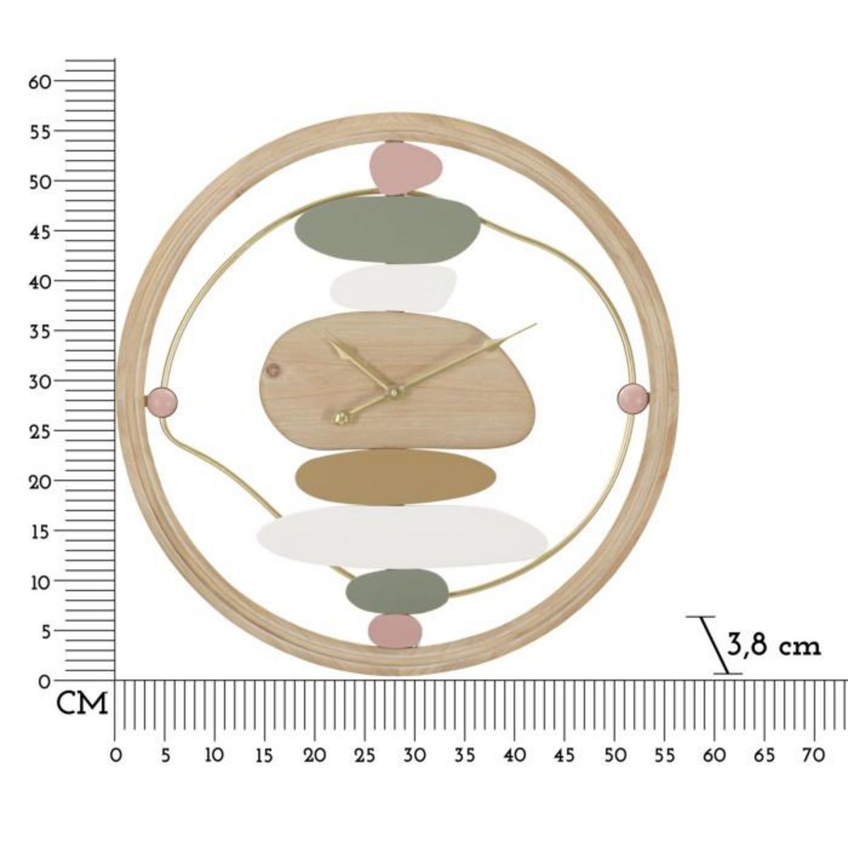 Paris Prix Horloge Murale Design  Colorful  57cm Multicolore