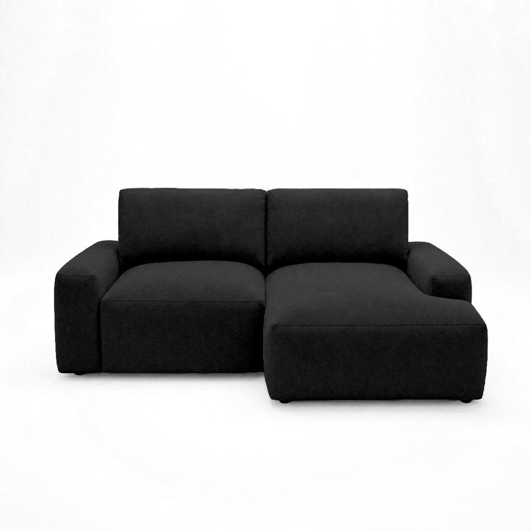 Voir la diapositive 1 : BEST MOBILIER Tama - canapé d'angle droit 4 places convertible avec coffre en tissu