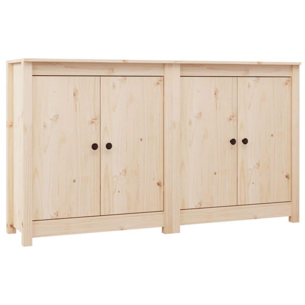 VIDAXL Buffets 2 pcs 70x35x80 cm bois massif de pin