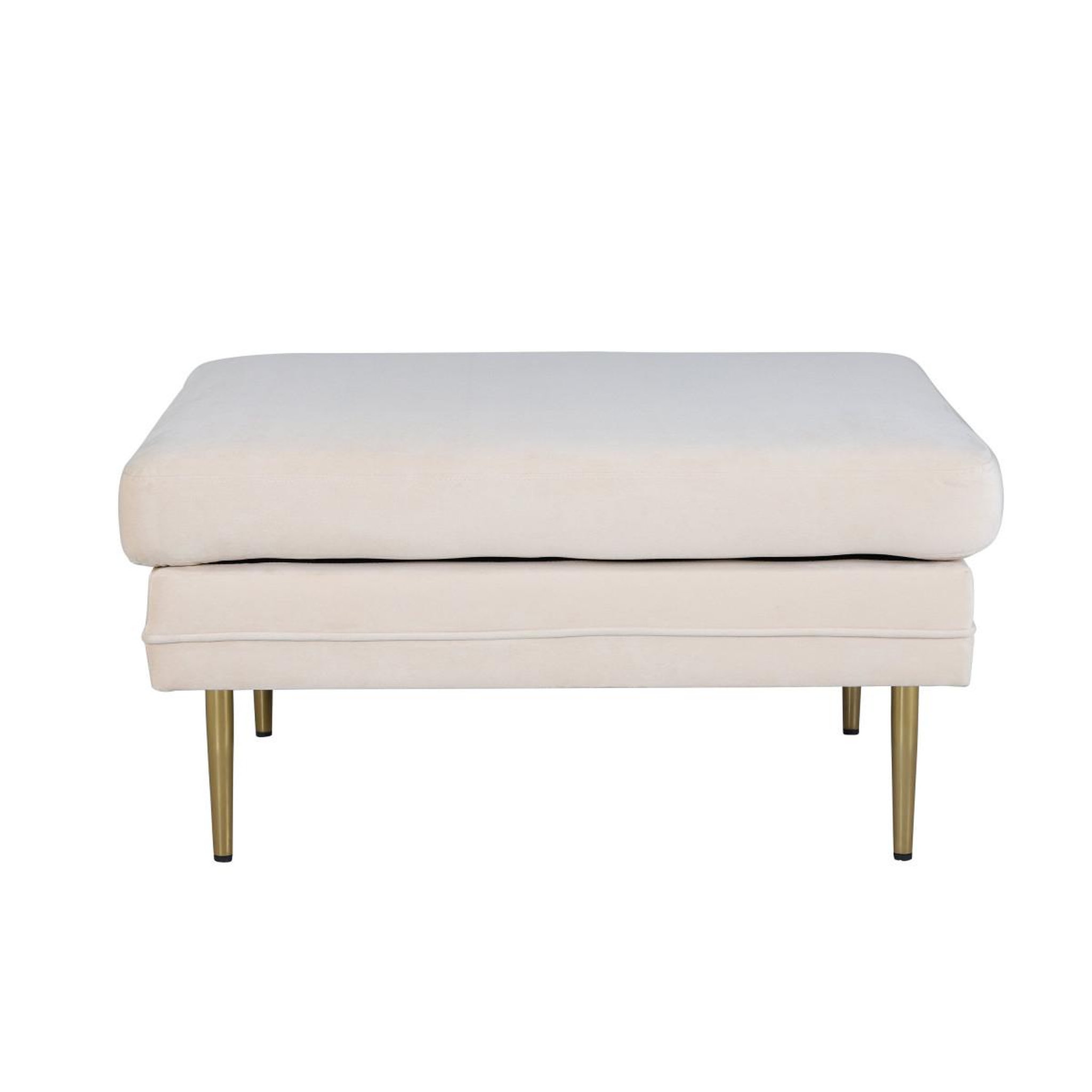 Voir la diapositive 2 : Paris Prix Pouf design en velours  boom  90cm blanc