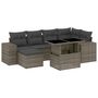 Voir la diapositive 2 : VIDAXL Salon de jardin avec coussins 7 pcs gris resine tressee