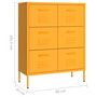 Voir la diapositive 6 : VIDAXL Armoire a tiroirs Jaune moutarde 80x35x101,5 cm Acier