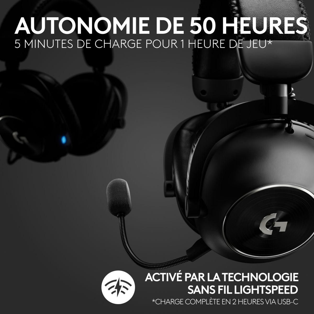 Logitech Casque gamer G PRO X 2 Lightspeed - Noir