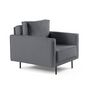 Voir la diapositive 3 : LISA DESIGN Charlie - fauteuil - pieds hauts - en tissu