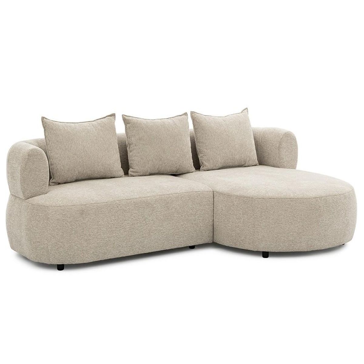 LISA DESIGN Angela - canapé d'angle droit 4 places en velours texturé