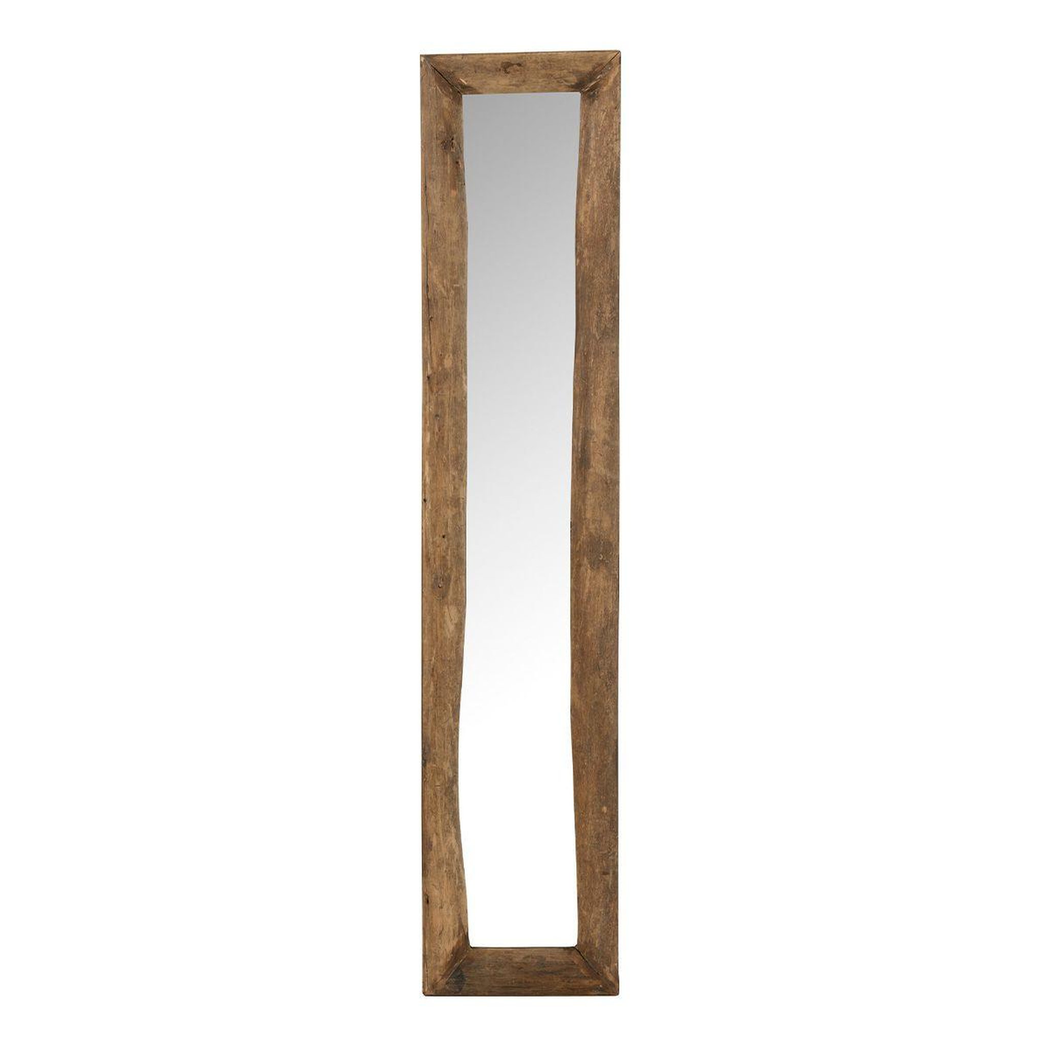 J-LINE Miroir à Poser Déco en Bois  Slim  120cm Marron
