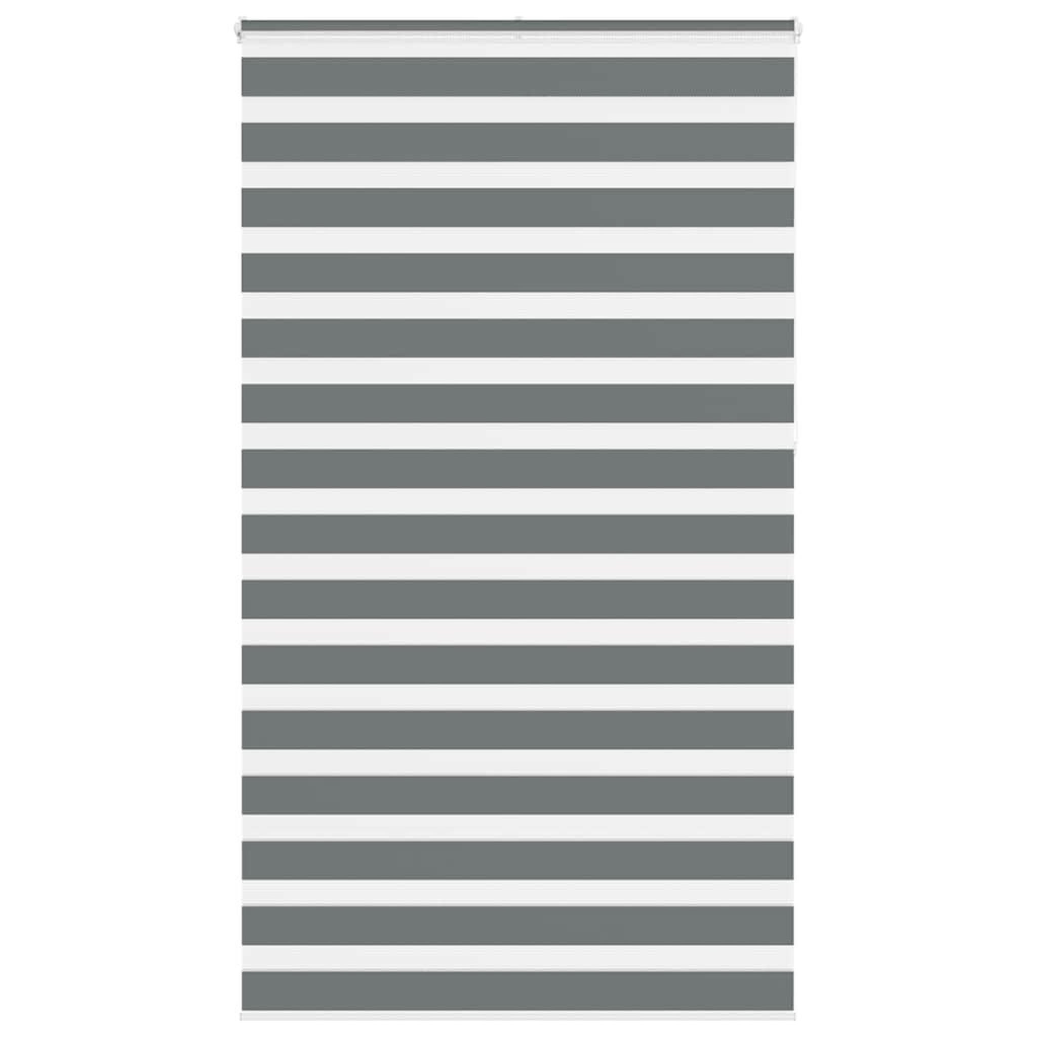 VIDAXL Store zebre gris fonce largeur du tissu 120,9 cm polyester