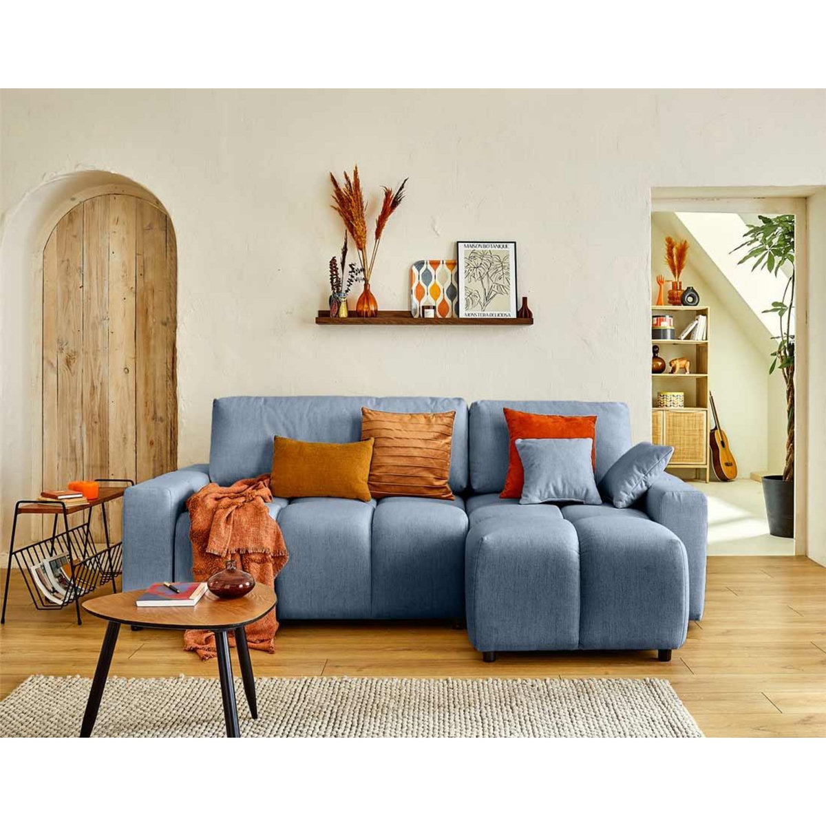 LISA DESIGN Crocus - canapé d'angle réversible - 4 places - convertible avec coffre - en tissu