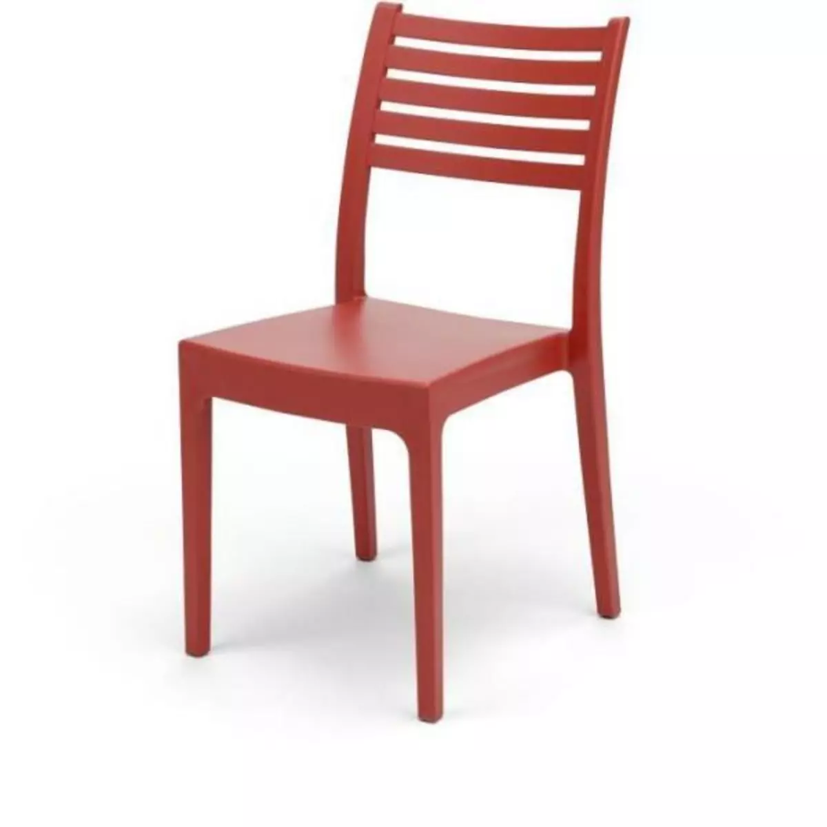 MARKET24 Chaise de jardin OLIMPIA ARETA - Rouge - Plastique Résine - 52 x 46 x H 86 cm
