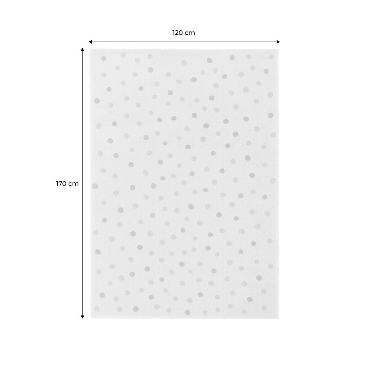 SWEEEK Tapis enfant à pois. crème. bleu. jaune et violet. poils ras