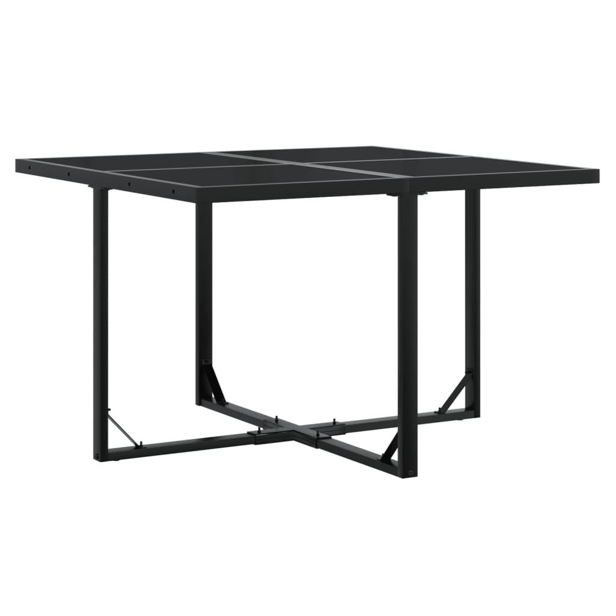 Voir la diapositive 3 : VIDAXL Ensemble a manger de jardin 9pcs coussins noir resine tressee