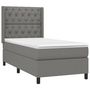 Voir la diapositive 4 : VIDAXL Sommier a lattes de lit matelas LED Gris fonce 80x200cm Tissu