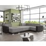 Voir la diapositive 2 : BEST MOBILIER Roger - canapé panoramique d'angle réversible 7 places convertible avec coffre en tissu