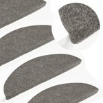 VIDAXL Tapis d'escalier auto-adhesifs 10 pcs gris 65x22,5x3,5 cm