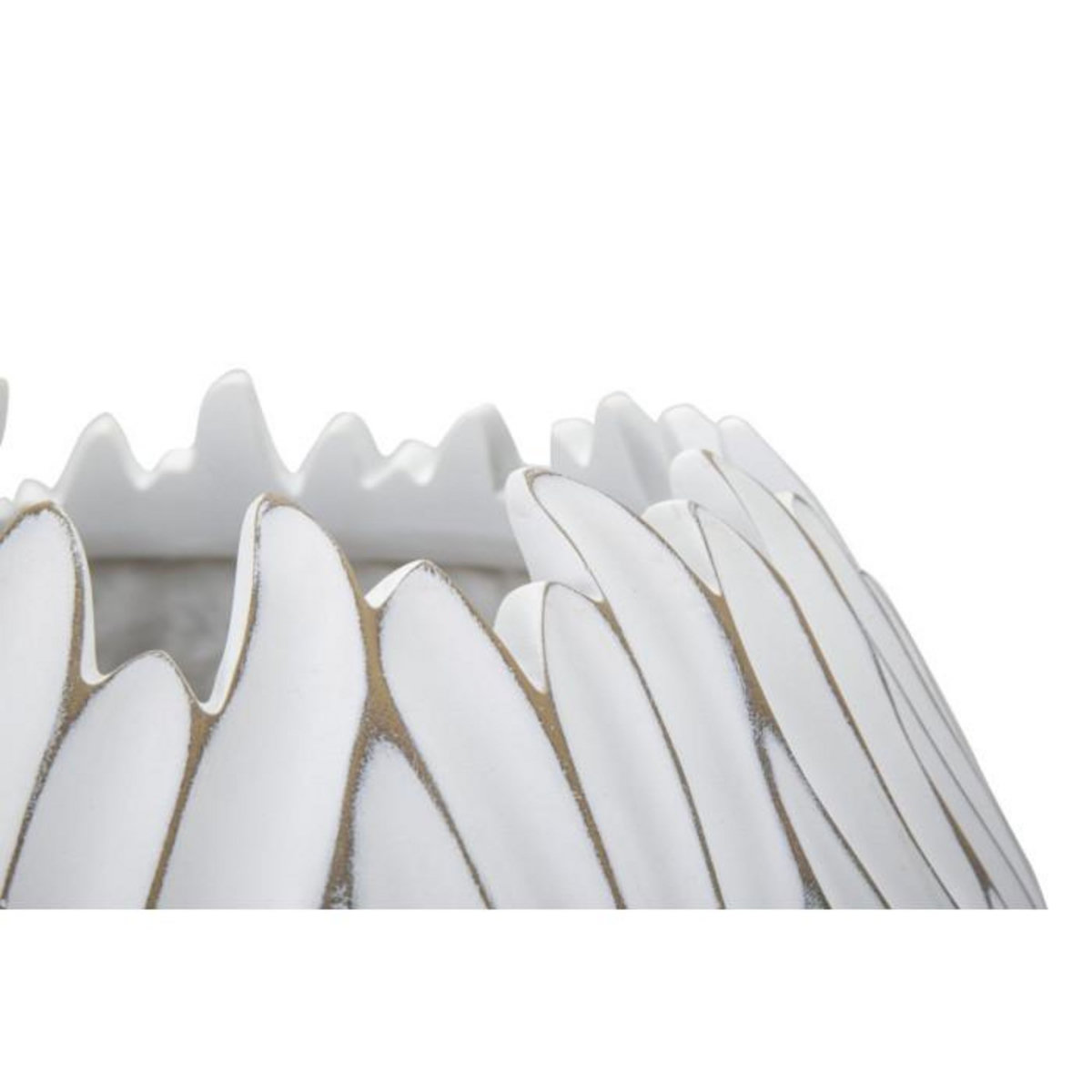 Paris Prix Cache-Pot Design en Relief  Honduras  40cm Blanc