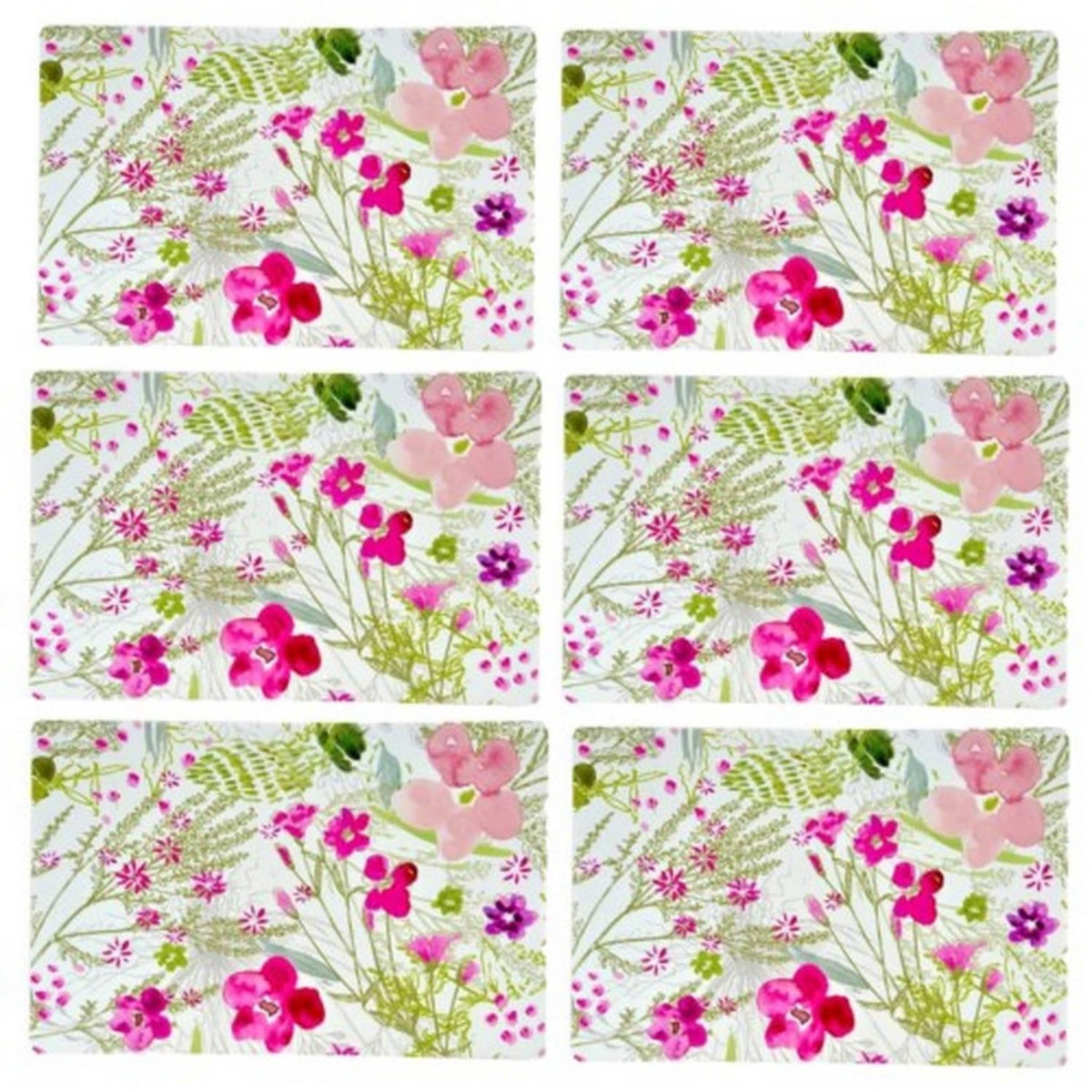 HABITABLE Lot de 6 sets de table Chloris - 28 x 43 cm - Rose