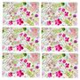 Voir la diapositive 1 : HABITABLE Lot de 6 sets de table Chloris - 28 x 43 cm - Rose