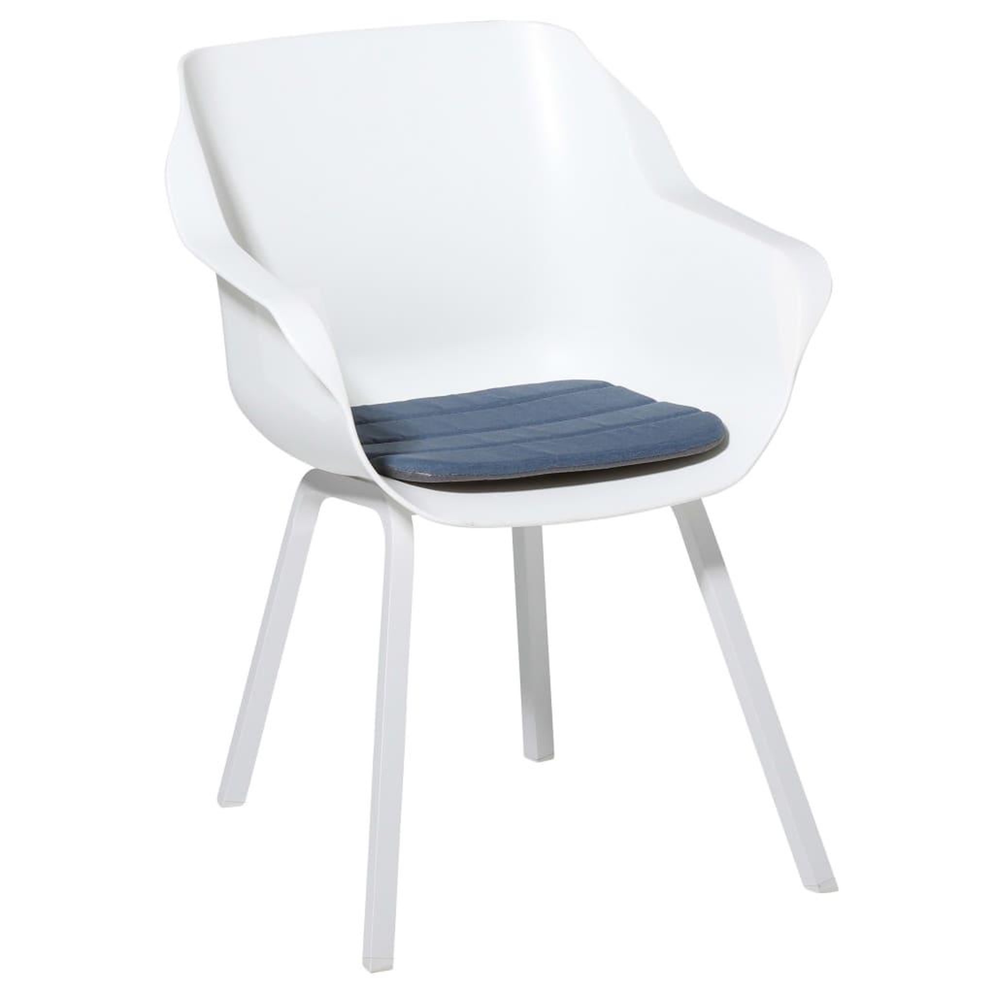 Voir la diapositive 1 : MADISON Madison Coussin de chaise de salle a manger Panama 40x40cm Bleu saphir