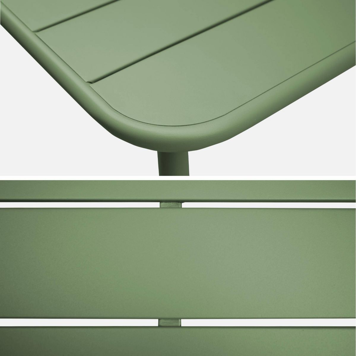 SWEEEK Table de jardin métal 4 places, Amelia L 120 x 70 x 72,5cm