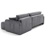 Voir la diapositive 6 : LISA DESIGN Apolline - canapé d'angle réversible 4 places convertible avec coffres en tissu moucheté