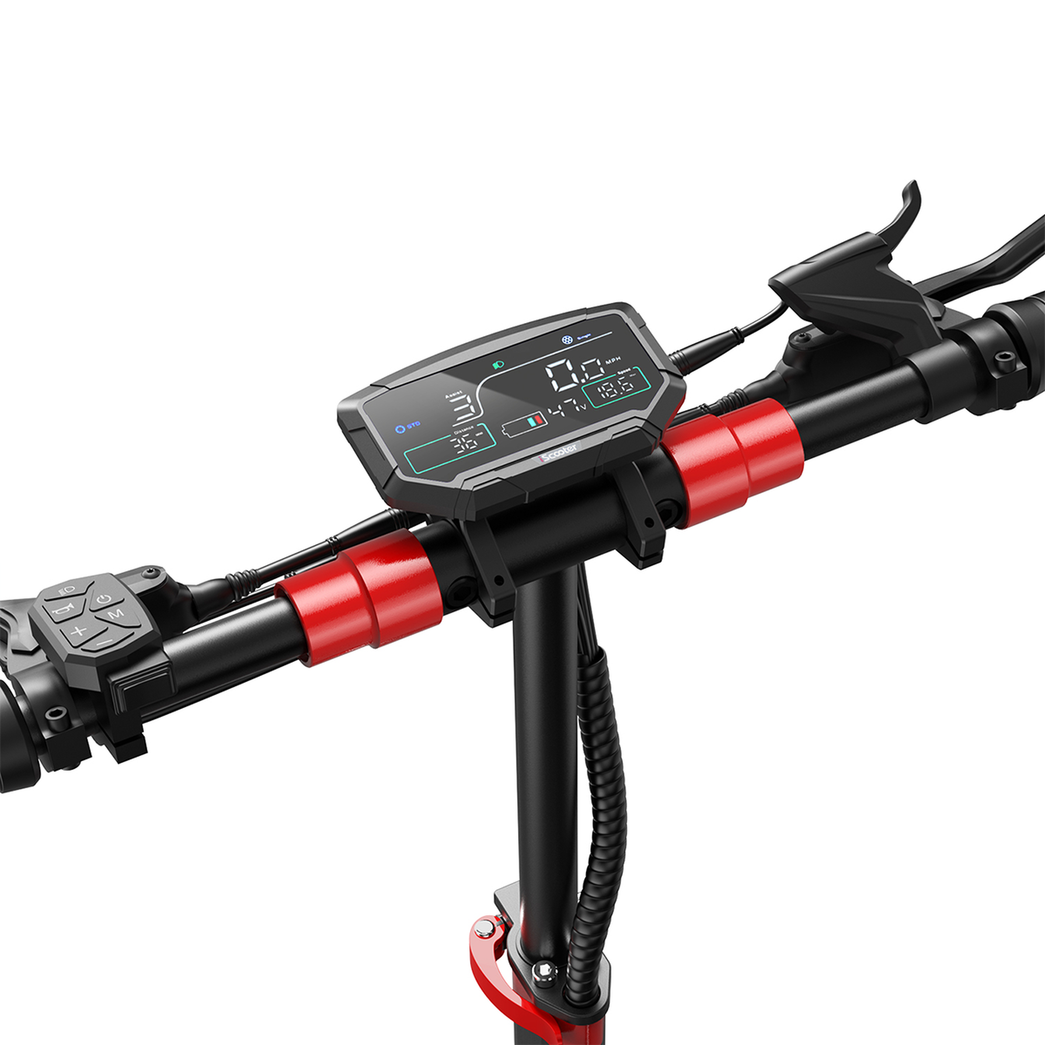 Voir la diapositive 3 : ISCOOTER Trottinette électrique pliable iScooter iX8 - Moteur 2 x 1200 W - Batterie 48 V 20 Ah - Pneus 12 pouces