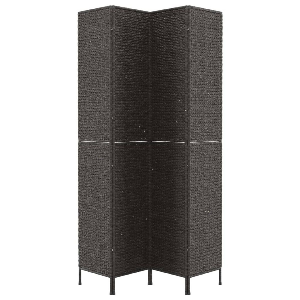 VIDAXL Cloison de separation 4 panneaux noir 163x180cm hyacinthe d'eau