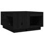 Voir la diapositive 2 : VIDAXL Table basse Noir 60x61x32,5 cm Bois massif de pin