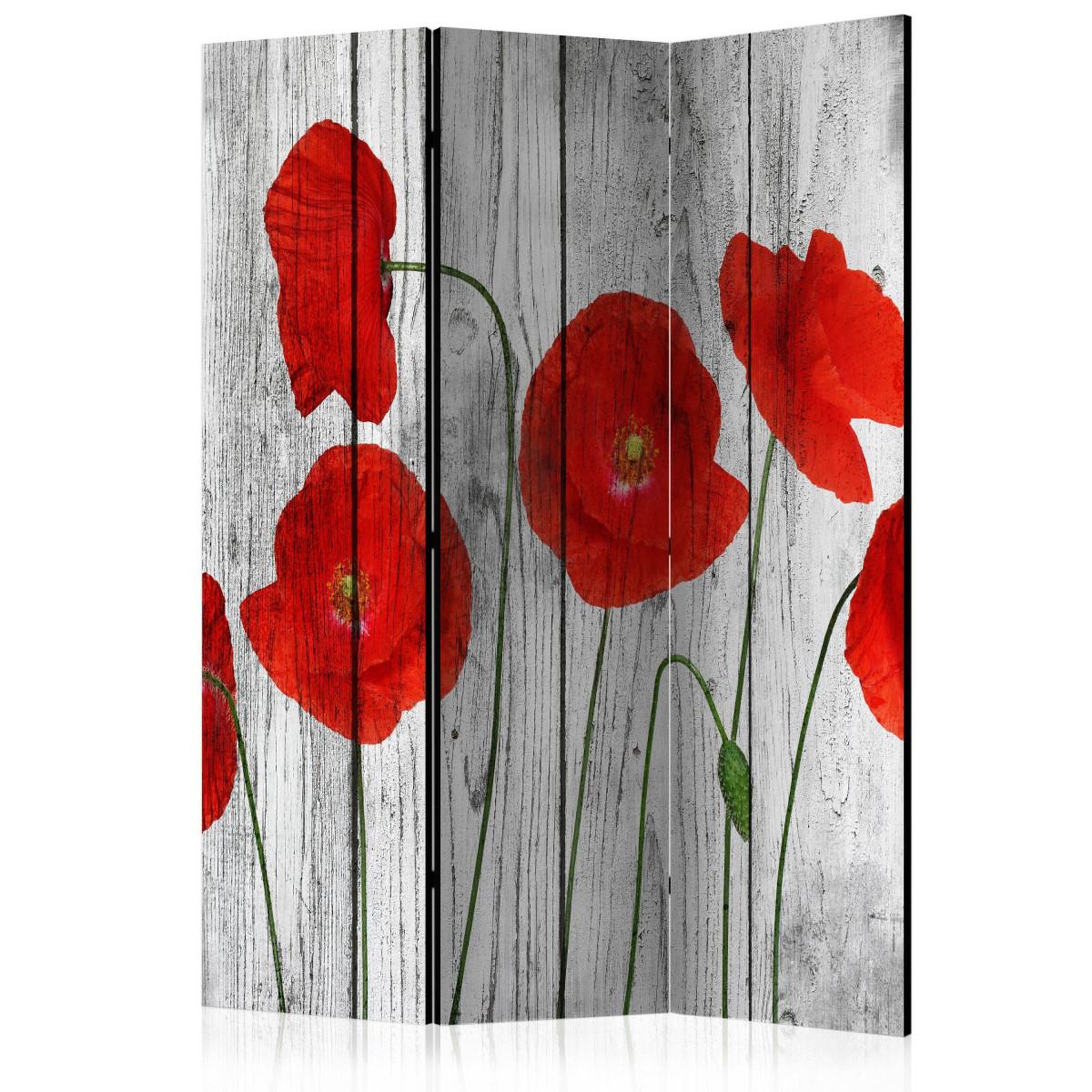 Paris Prix Paravent 3 volets  tale of red poppies  135x172cm