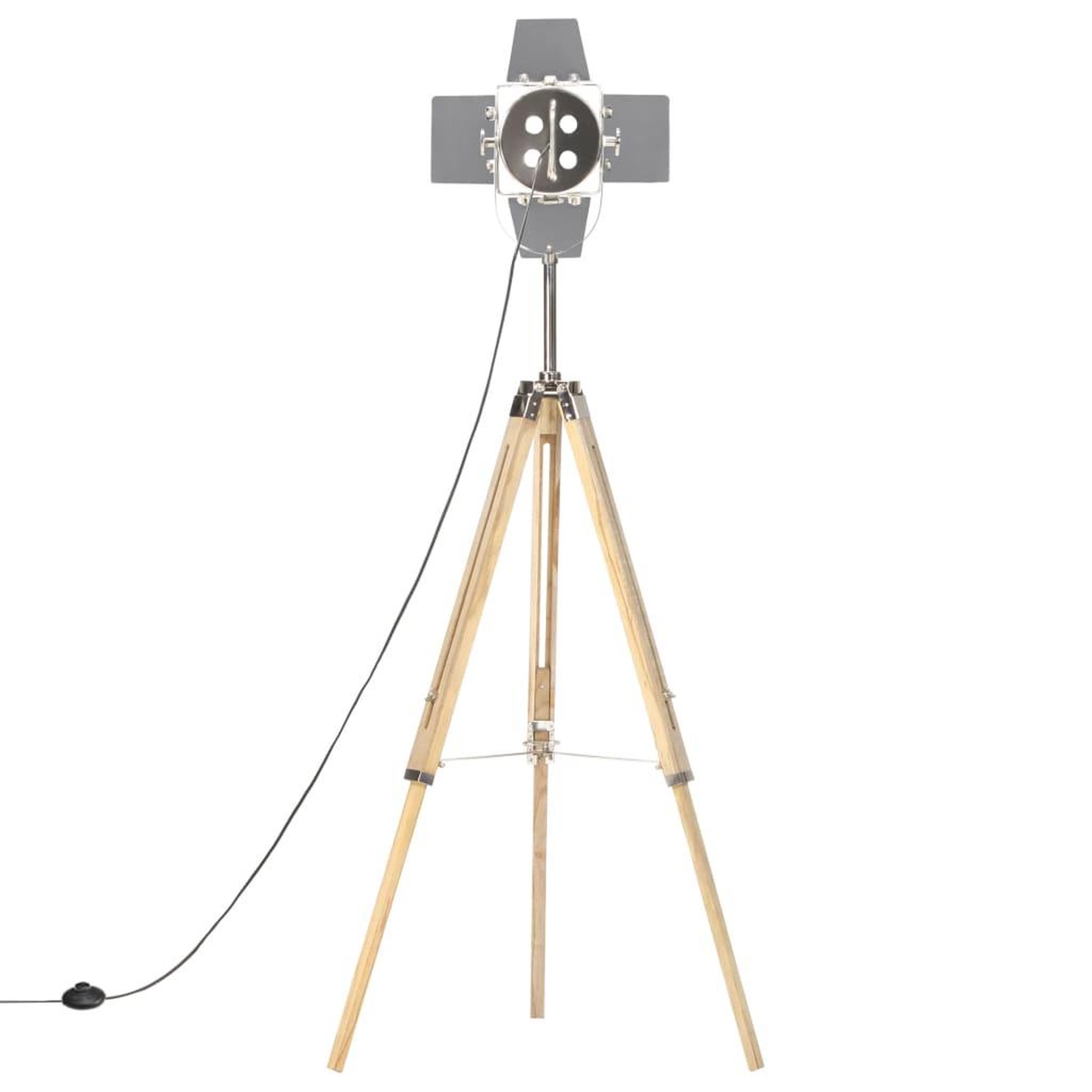 Voir la diapositive 5 : VIDAXL Lampadaire a trepied bois de manguier massif 140 cm