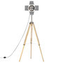 Voir la diapositive 5 : VIDAXL Lampadaire a trepied bois de manguier massif 140 cm