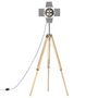 Voir la diapositive 5 : VIDAXL Lampadaire a trepied bois de manguier massif 140 cm