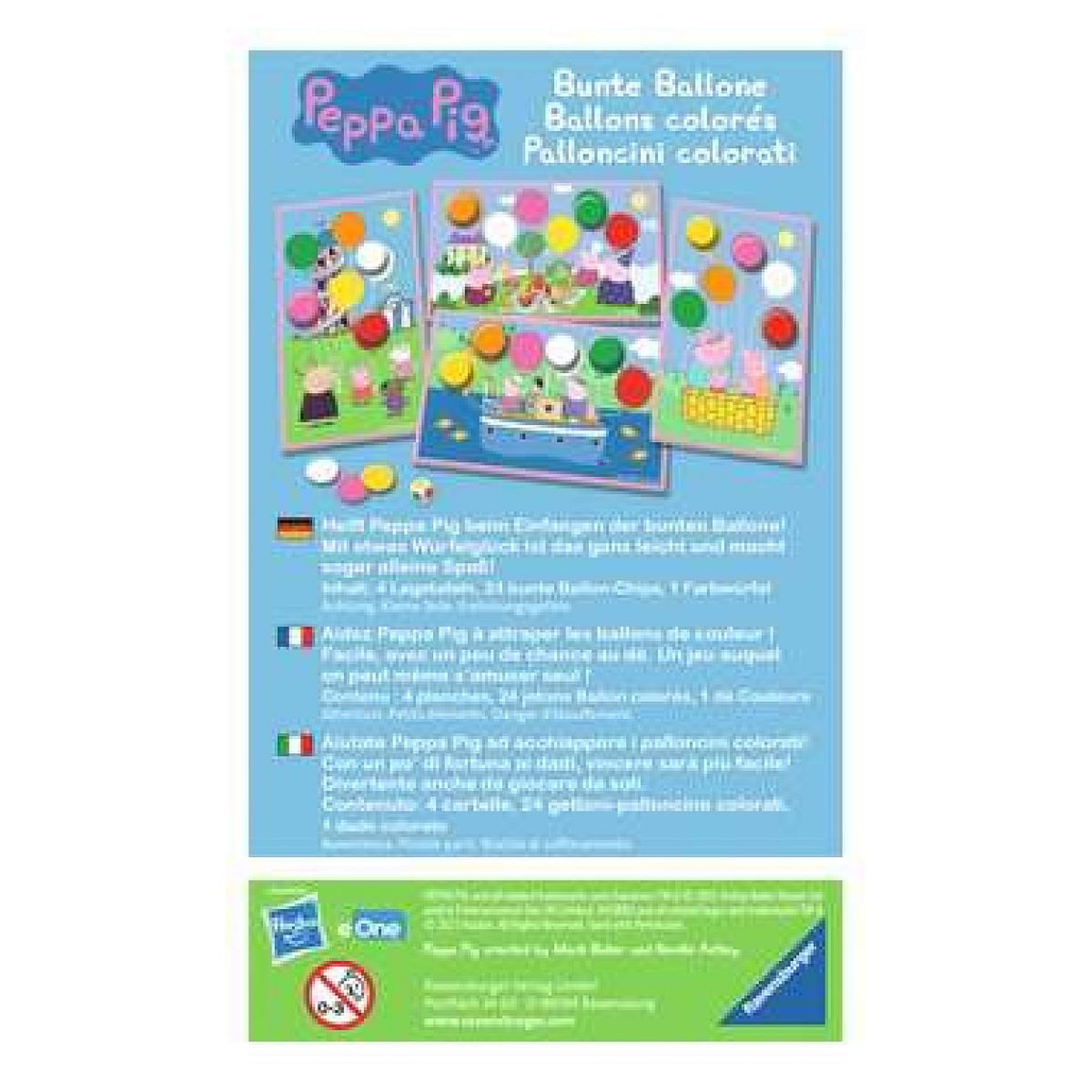 Voir la diapositive 2 : RAVENSBURGER Mini jeu - Peppa Pig ballons colores -