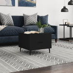 VIDAXL Table basse Noir 50x50x40 cm Bois d'ingenierie