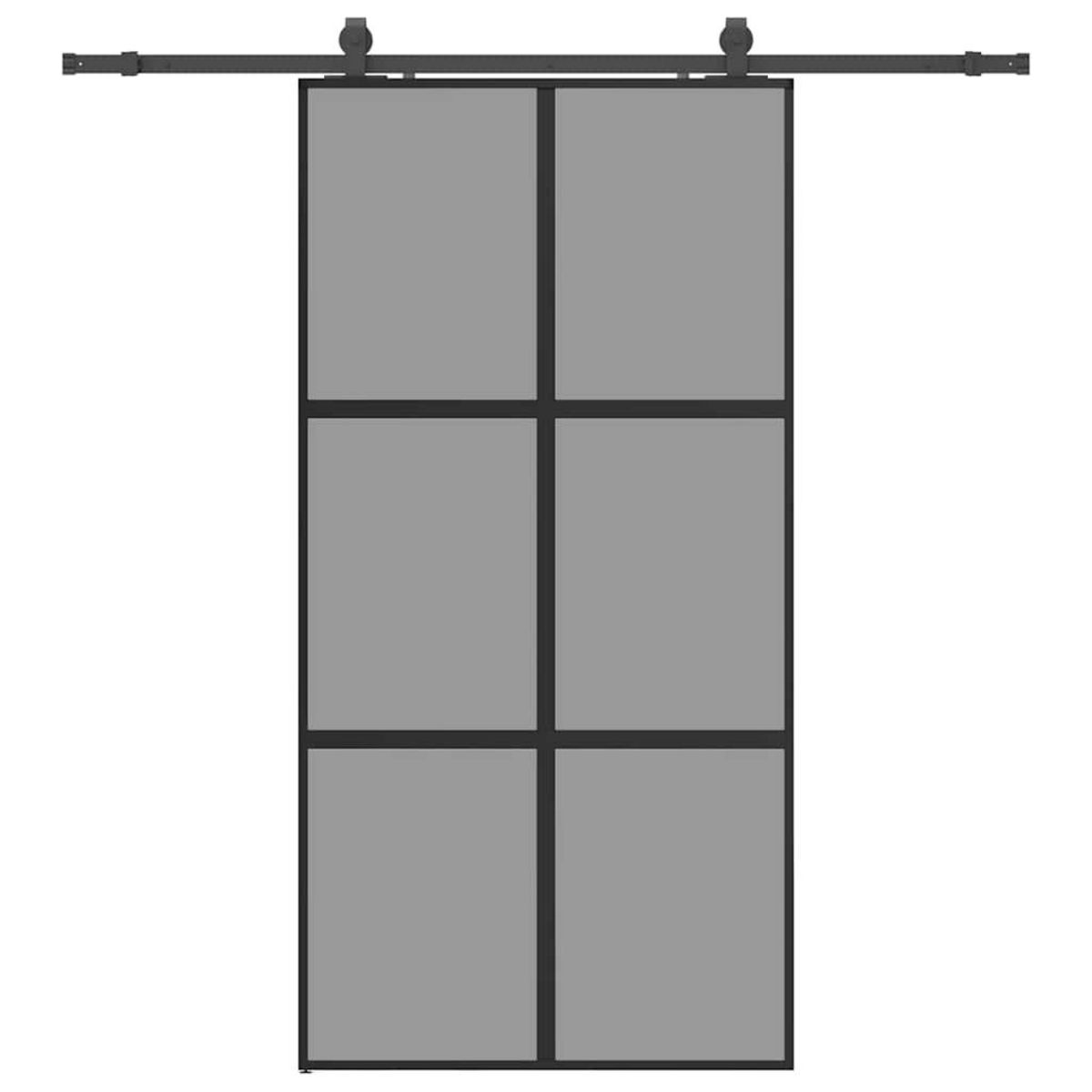VIDAXL Porte coulissante avec kit de quincaillerie noir 102,5x205 cm