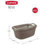 Voir la diapositive 5 : CURVER Curver Panier a linge Knit 40 L Marron metallique
