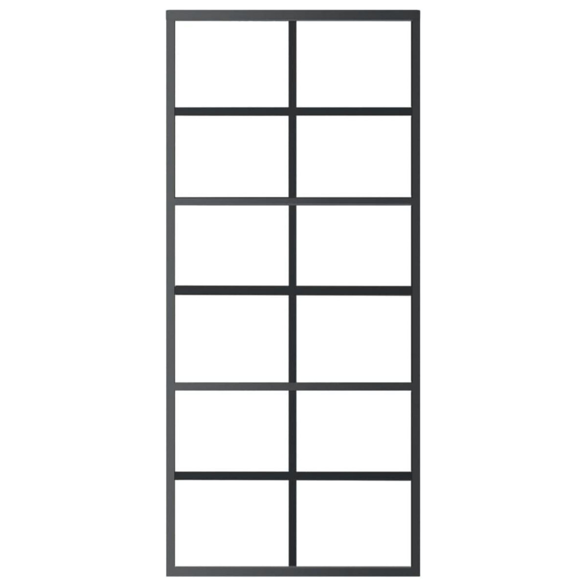 VIDAXL Porte coulissante Verre ESG et aluminium 90x205 cm Noir